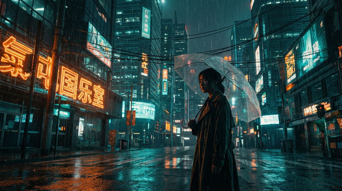 黄色软件都市夜景短视频